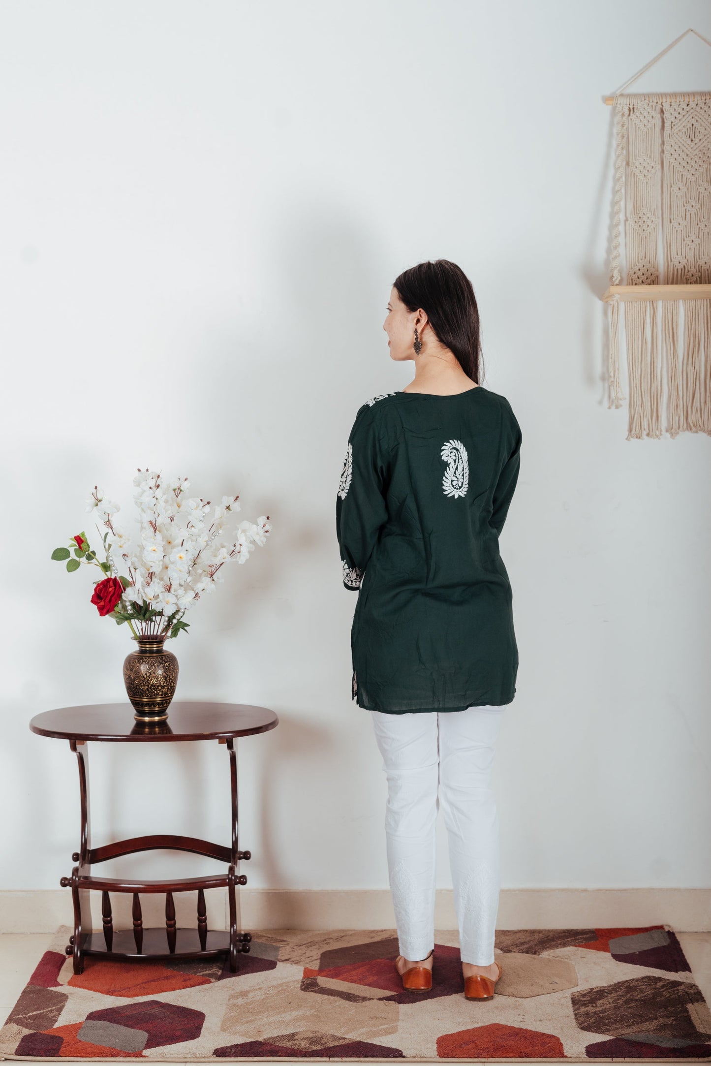 Rustic Charm - Modal Chikankari Short Top