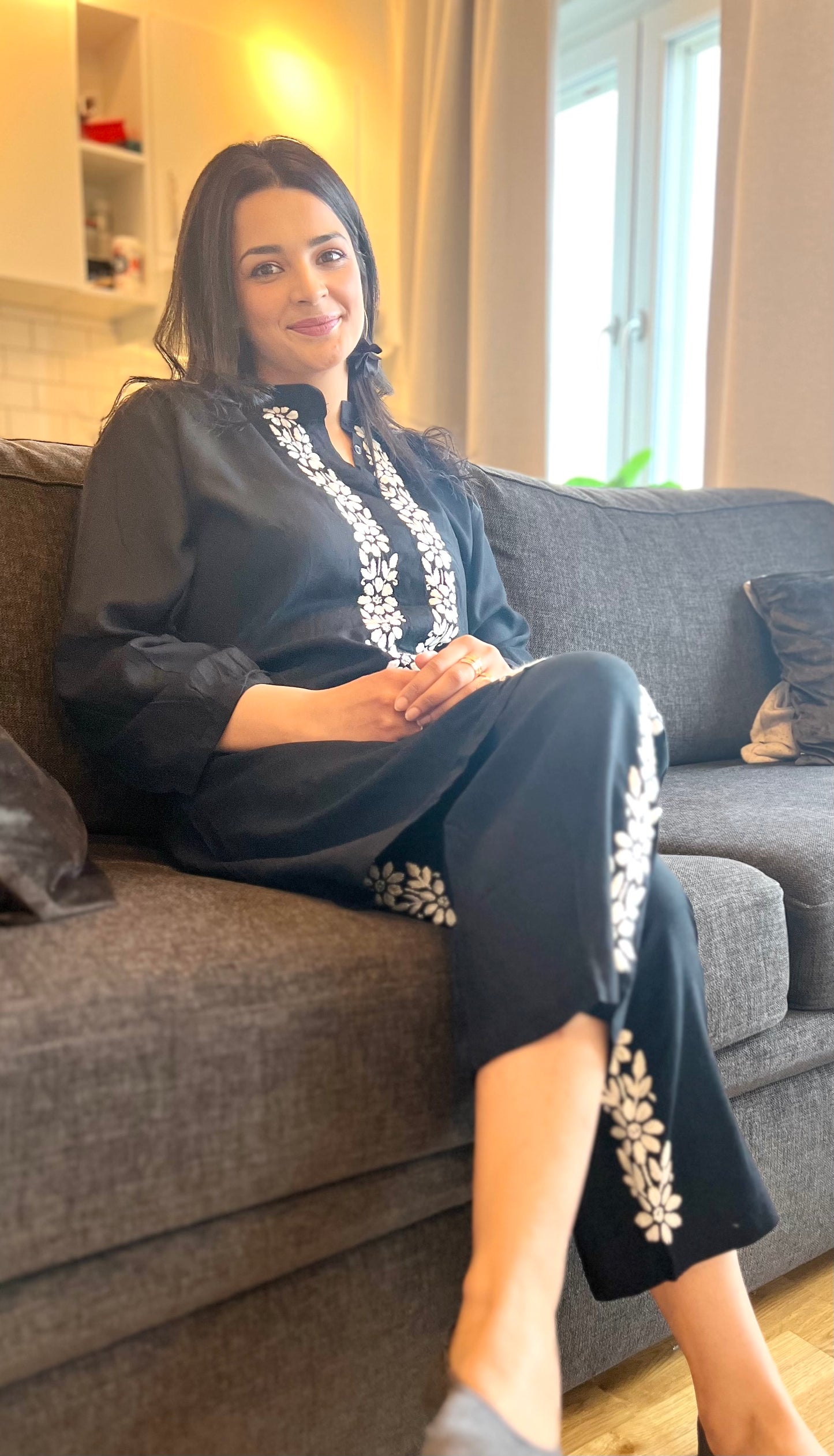 Bohemian Bliss - Rayon Hand-Embroidered Chikankari Co-ord Set
