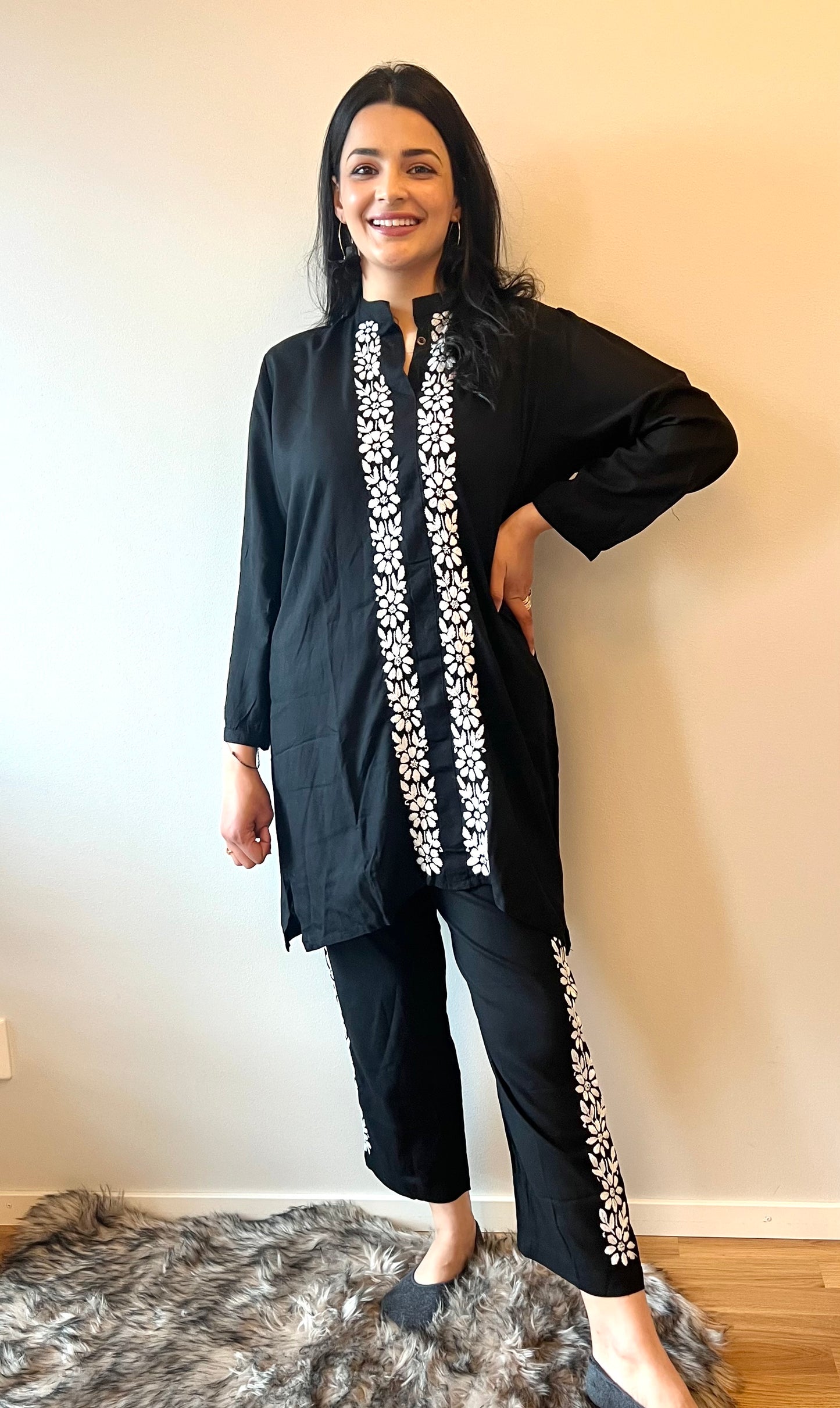 Bohemian Bliss - Rayon Hand-Embroidered Chikankari Co-ord Set